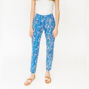 Lilly Pulitzer Blue and Pink Patterned Pants